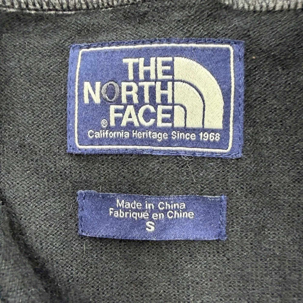The North Face Mens‎ Black Quarter Zip Cotton Wool Blend Sweater Small Mock Neck